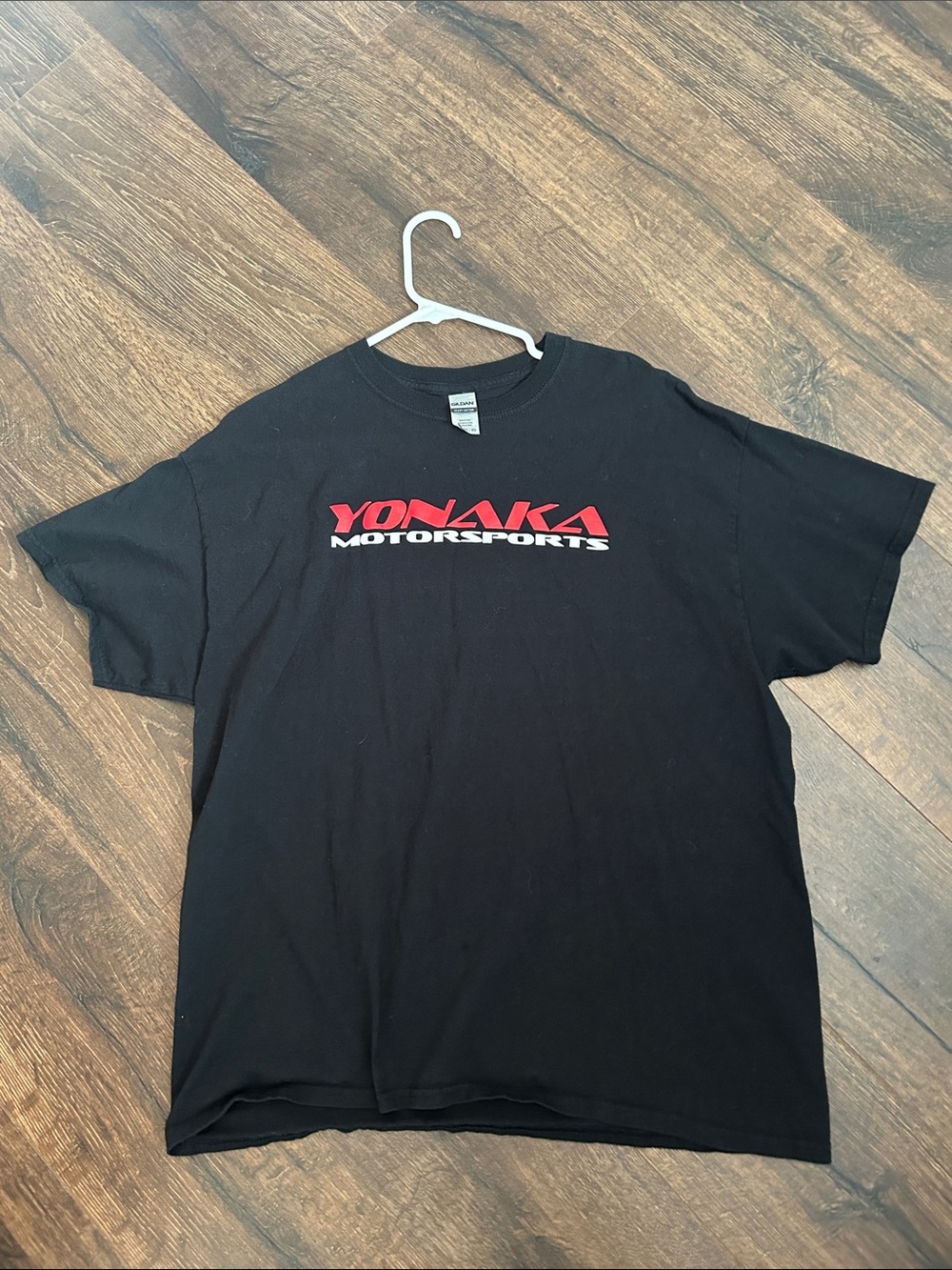 Gildan Black Tee with Red Yonaka Motorsports Logo